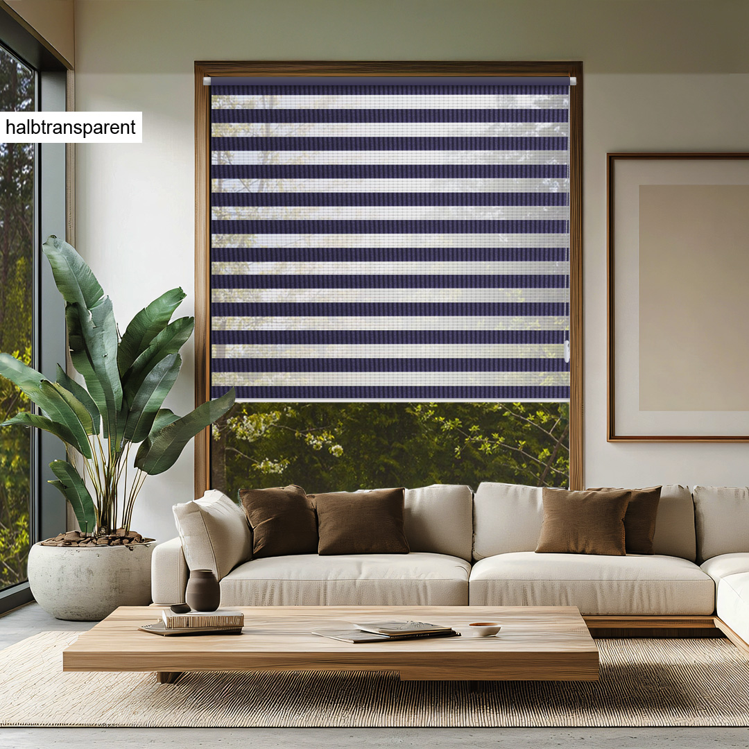 Doppelrollo Premium blau Doppelrollo Premium blau