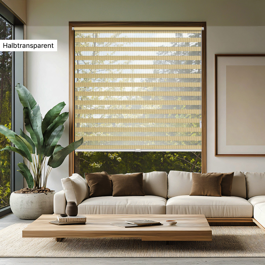 Doppelrollo Basic mandelweiß/meliert Doppelrollo Basic mandelweiß/meliert